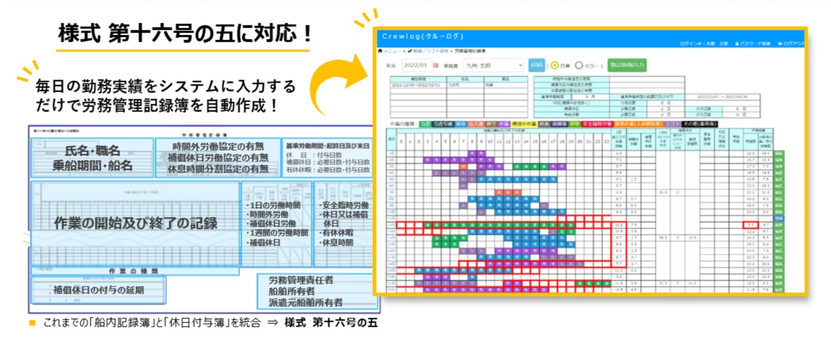 Crewlog画面