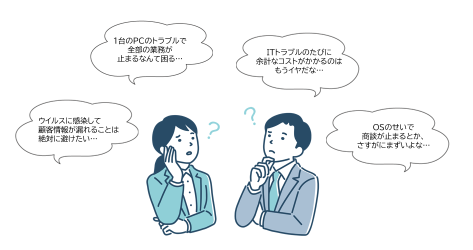 Windows 10サポート終了後のセキュリティリスク図解
